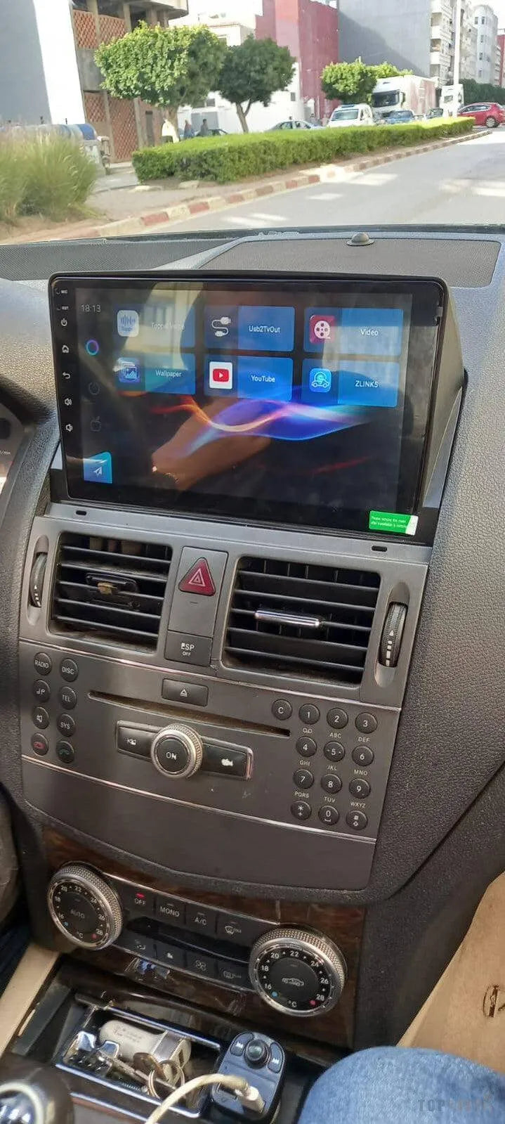 Poste Mercedes Benz C-Class W204 S204 2006-2011 Avec Carplay | Autoradio | Android 14 | Écran Tactile | Bluetooth | GPS