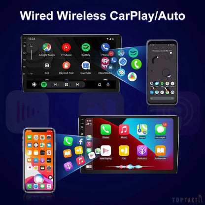 Poste Radio Android Haut De Gamme : Transformez Votre Conduite | Autoradio | Android 14 | Écran Tactile | CarPlay | Bluetooth | GPS