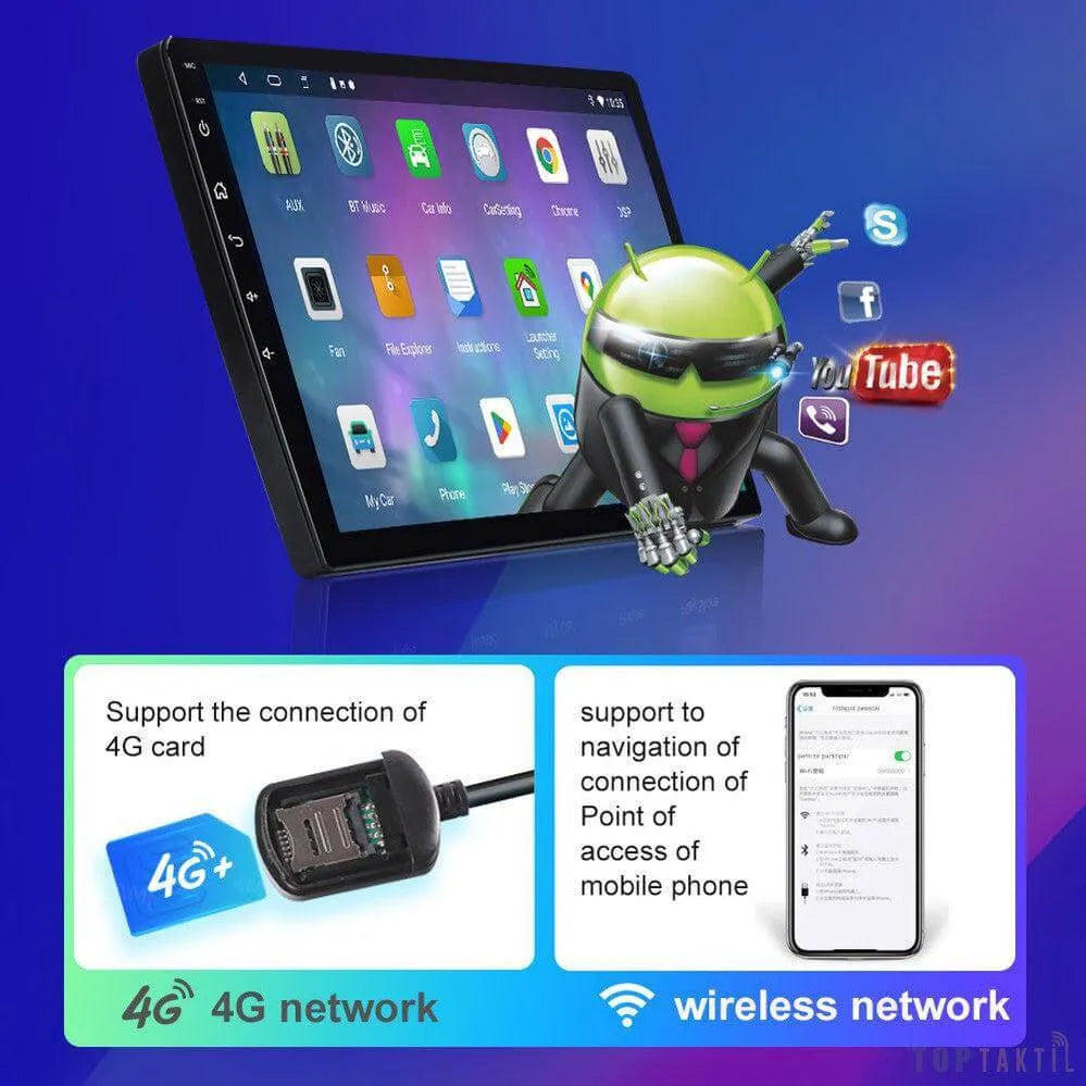 Poste Radio Android Haut De Gamme : Transformez Votre Conduite | Autoradio | Android 14 | Écran Tactile | CarPlay | Bluetooth | GPS