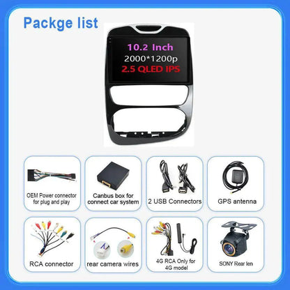 Poste Autoradio Android 13//4G-64G- Renault Clio 2012-2016 | Android 14 | Écran Tactile | CarPlay | Bluetooth | GPS
