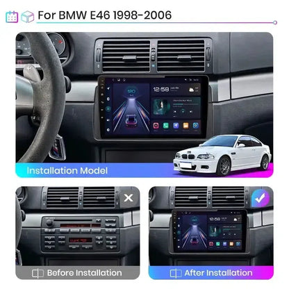 Poste Android 13//4G-64//Bmw E46 | Autoradio | Android 14 | Écran Tactile | CarPlay | Bluetooth | GPS