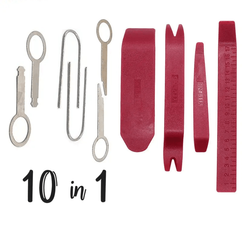 Kit Outils de Démontage Autoradio &amp; Intérieur Voiture – TOP TAKTIL (10 Pièces) - toptaktil