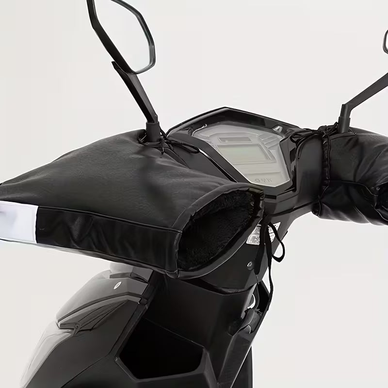 Gants de Guidon Moto & Scooter & Sania Imperméables et Coupe-Vent – Manchons Thermiques Réfléchissants pour Hiver