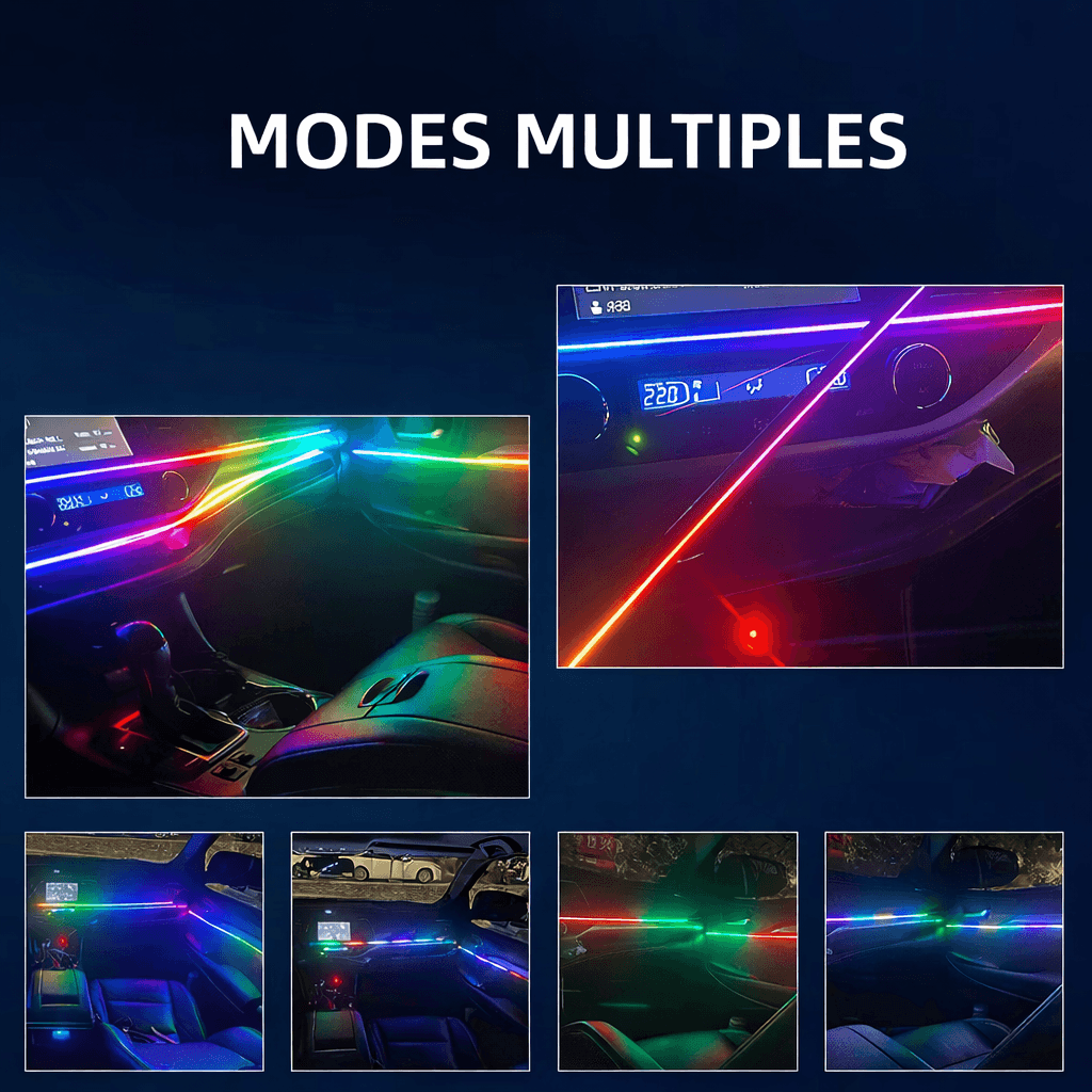 Led d'ambiance intérieures de voiture en acrylique RGB 20 en 1 – Kit Asymphony