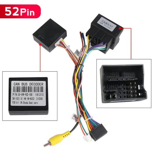 Kit De Harnais De Câblage Autoradio Android - Volkswagen Golf, Passat, Skoda Superb, Et Plus Encore" | Android 14 | Écran Tactile | CarPlay | Bluetooth | GPS