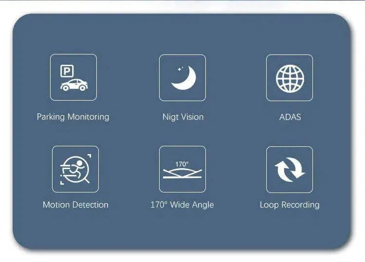 Caméra Dvr Adas Hd 1080P Auto Enregistrement