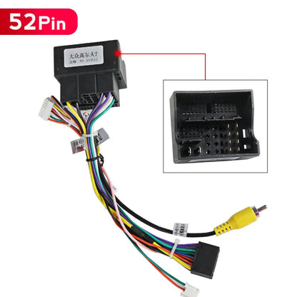 Kit De Harnais De Câblage Autoradio Android - Volkswagen Golf, Passat, Skoda Superb, Et Plus Encore" | Android 14 | Écran Tactile | CarPlay | Bluetooth | GPS