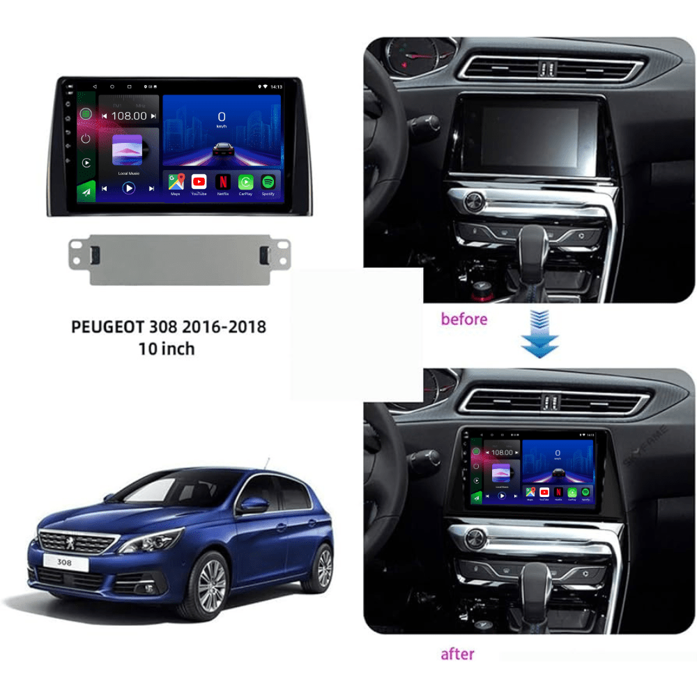 Peugeot 308 | 2016 - 2018 | Android 15 Autoradio | Apple CarPlay | Android Auto - toptaktil