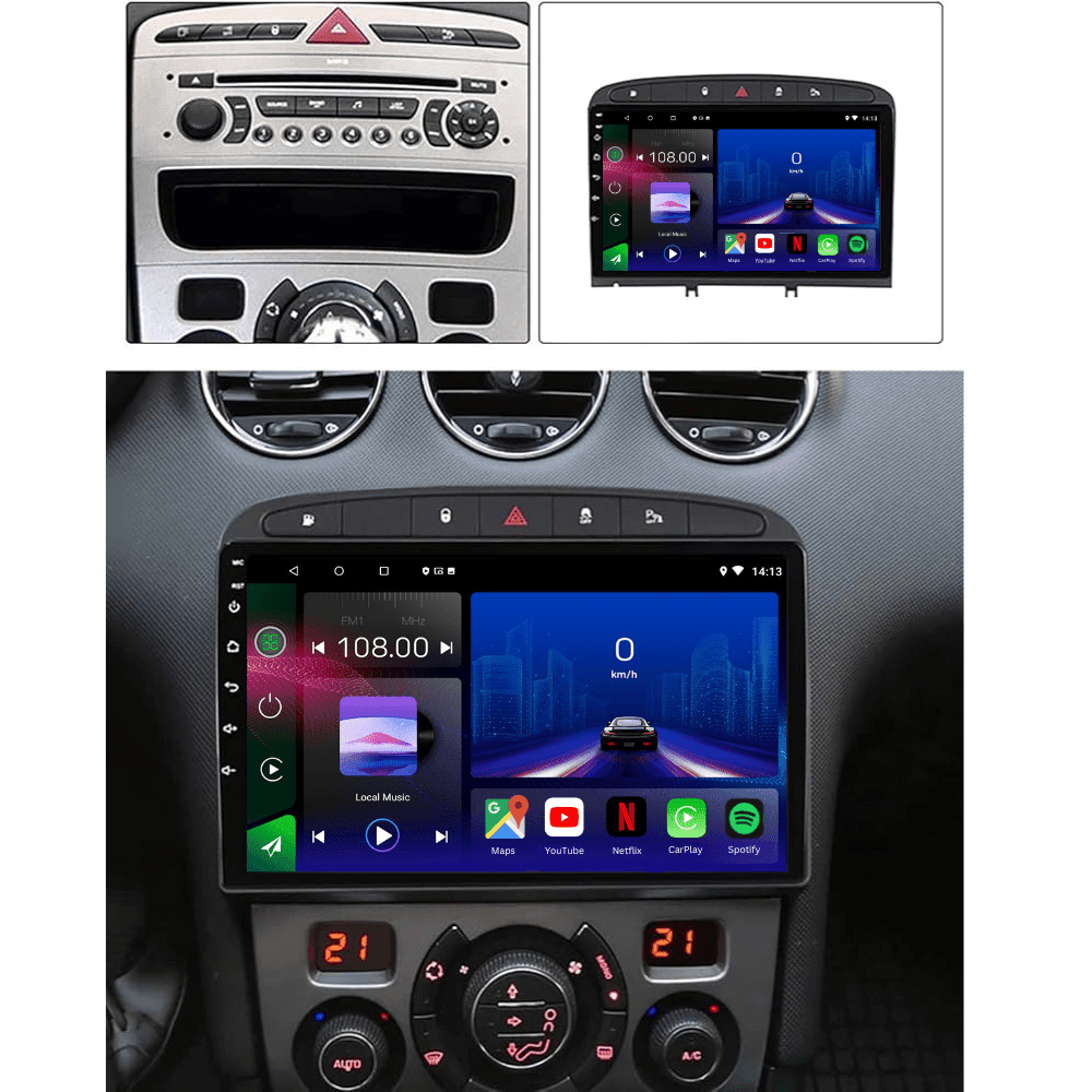 Peugeot 308SW 408 | 2007 - 2013 | Android 15 Autoradio | Apple CarPlay | Android Auto - toptaktil