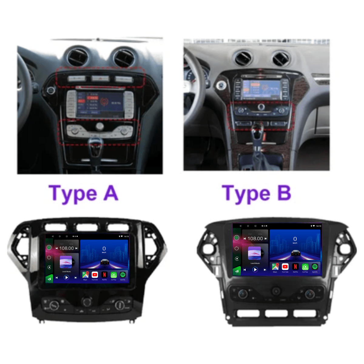 Ford Mondeo | MK4 | 2007 - 2011 | Android 15 Autoradio | Apple CarPlay | Android Auto - toptaktil