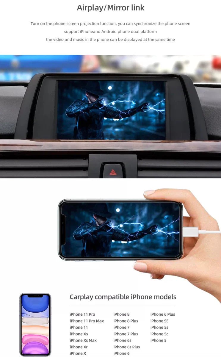 Apple CarPlay sans fil | Rétrofit pour BMW | Android Auto | Décodeur | Intégration - toptaktil