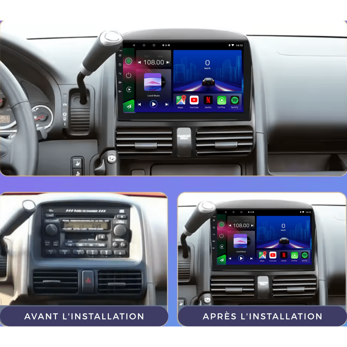 Honda CRV | 2001 - 2006 | Android 15 Autoradio | Apple CarPlay | Android Auto - toptaktil