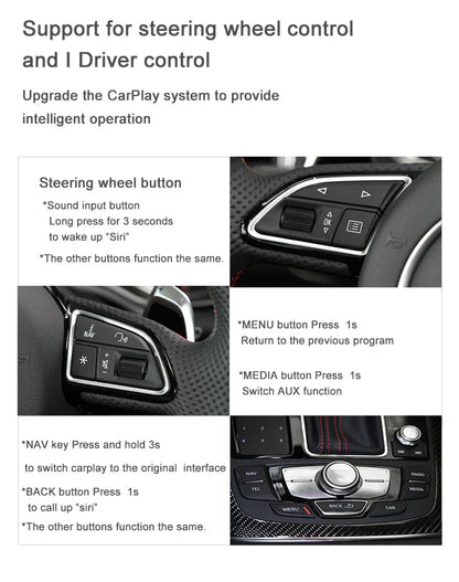 Apple CarPlay sans fil | Rétrofit pour Audi | Android Auto | Décodeur | Intégration - toptaktil