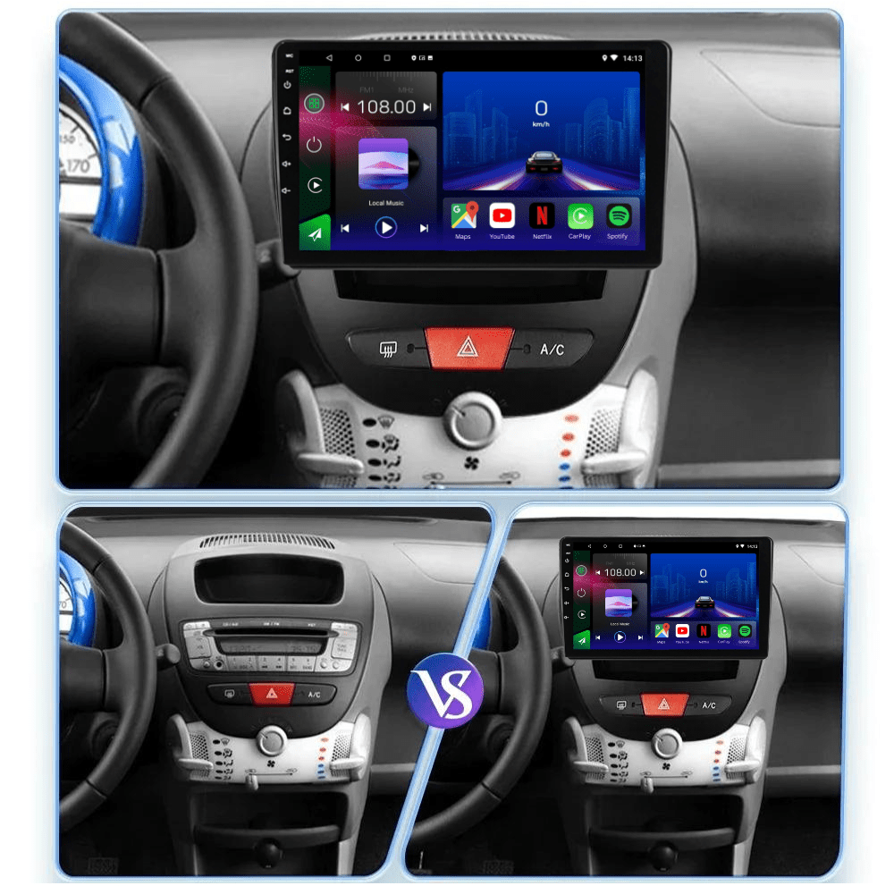 Citroen C1 | Peugeot 107 | Toyota Aygo 2005 - 2014| Android 15 Autoradio | Apple CarPlay | Android Auto - toptaktil