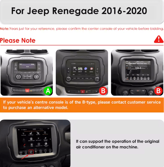 Jeep Renegade | 2016 - 2020 | Android 15 Autoradio | Apple CarPlay | Android Auto - toptaktil