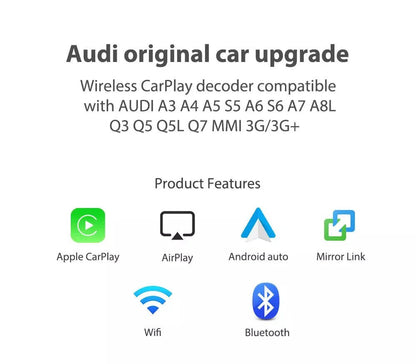 Apple CarPlay sans fil | Rétrofit pour Audi | Android Auto | Décodeur | Intégration - toptaktil