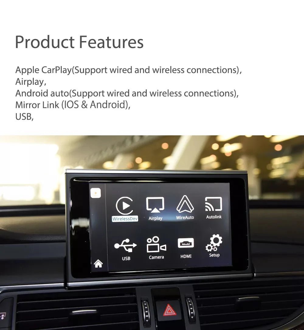 Apple CarPlay sans fil | Rétrofit pour Audi | Android Auto | Décodeur | Intégration - toptaktil