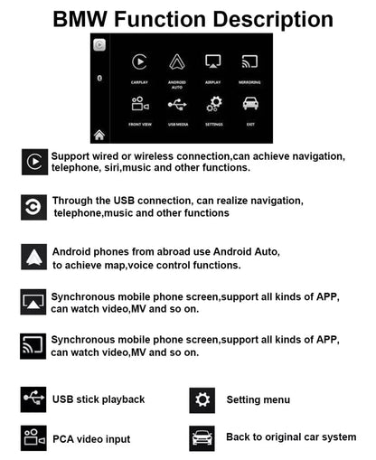 Apple CarPlay sans fil | Rétrofit pour BMW | Android Auto | Décodeur | Intégration - toptaktil