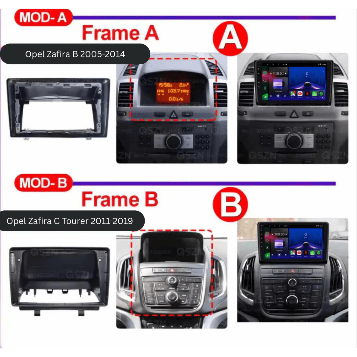 Opel Zafira | 2004 - 2019 | Android 15 Autoradio | Apple CarPlay | Android Auto - toptaktil