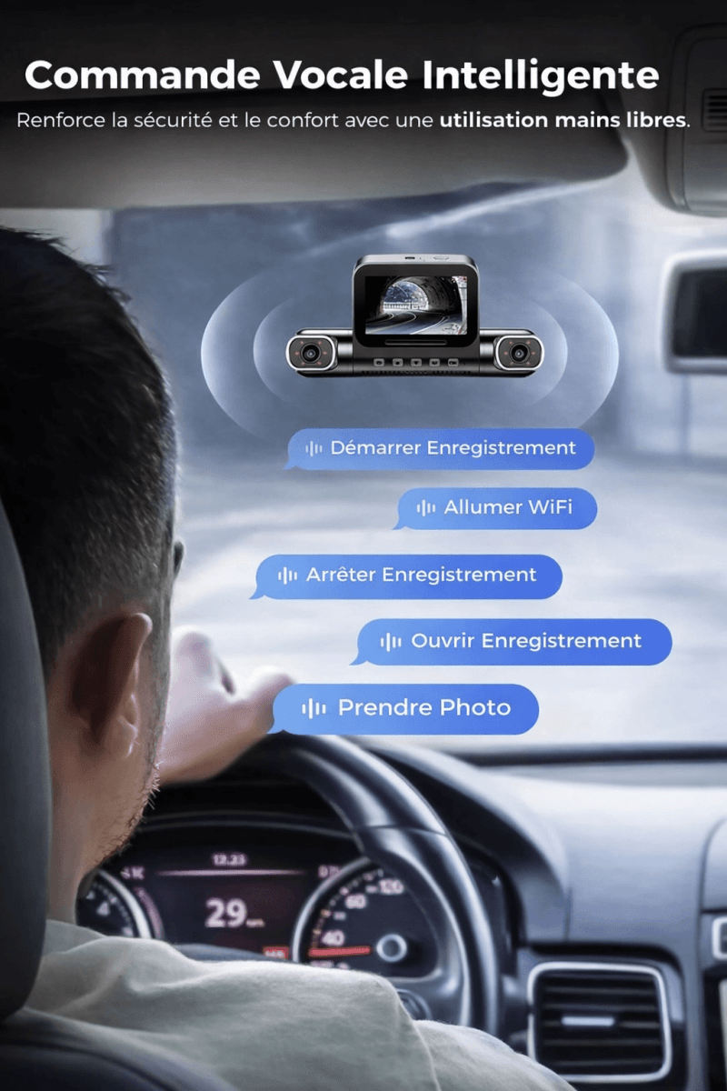 Dashcam 4 Canaux 4K avec GPS - Enregistrement 360° & Vision Nocturne - TOP TAKTIL M660 - toptaktil