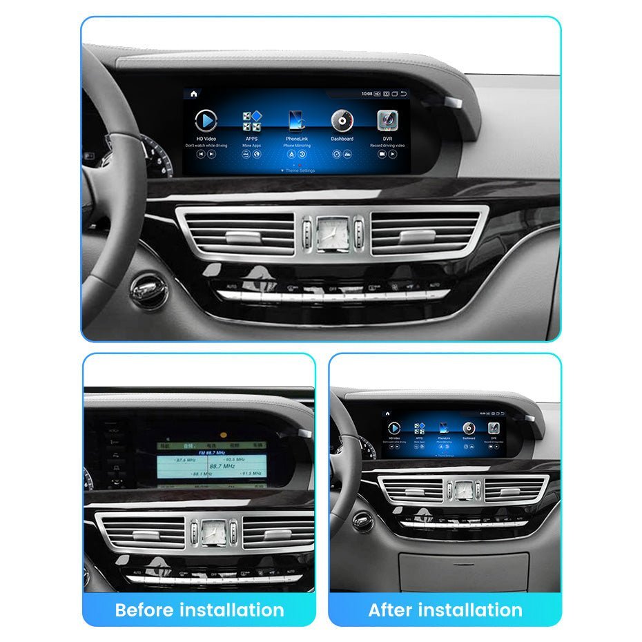 Mercedes S Class 2005 - 2014 W216 W221 Android 15 Autoradio CarPlay & Android Auto NTG 3.0 3.5 - toptaktil