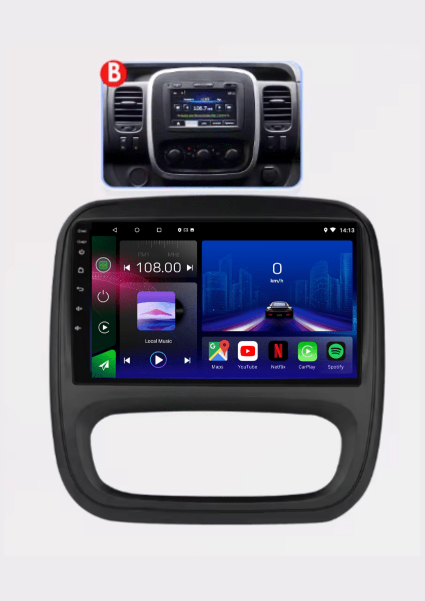 Opel Vivaro | Renault Traffic | 2014 - 2021 | Android 15 Autoradio | Apple CarPlay | Android Auto - toptaktil