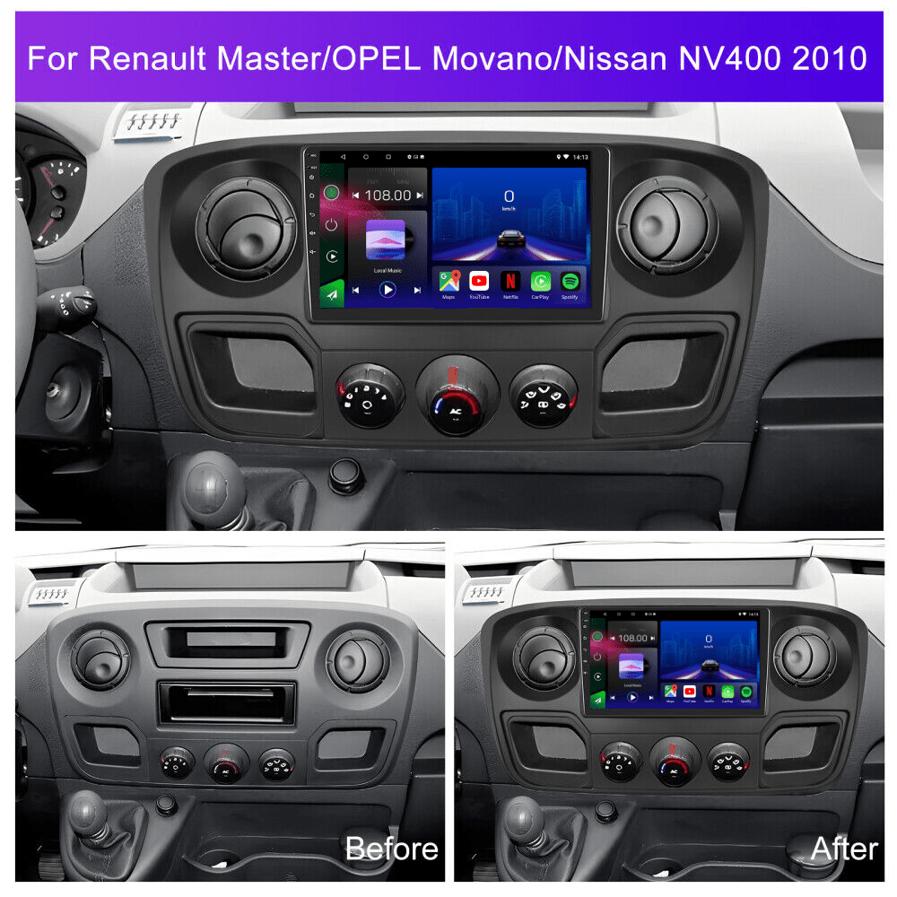 Renault Master | Opel Movano | Nissan NV400 2010 - 2019 | Android 15 Autoradio | Apple CarPlay | Android Auto - toptaktil
