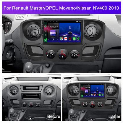 Renault Master | Opel Movano | Nissan NV400 2010 - 2019 | Android 15 Autoradio | Apple CarPlay | Android Auto - toptaktil