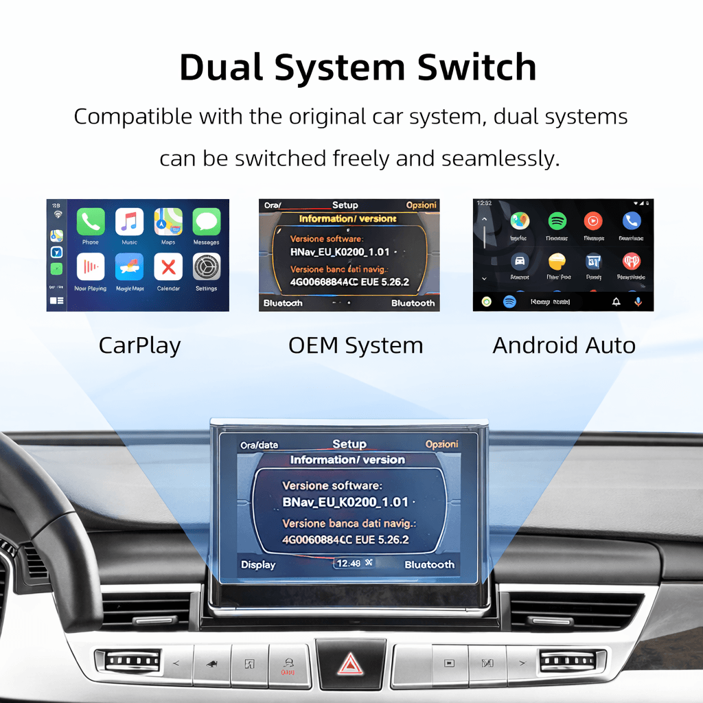 CarPlay Android Auto Decoder for Audi A6 (2012 - 2015) & A7 Q7 A8(2010 - 2018) MMI 3G - toptaktil