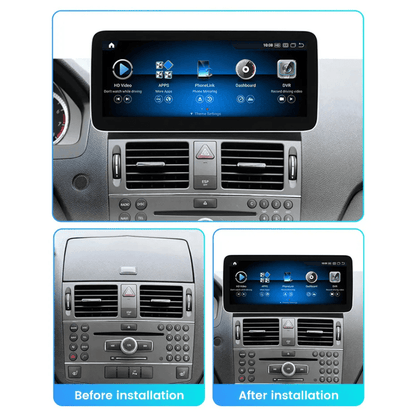Mercedes C Class 2007 - 2014 W204 Android 15 Autoradio CarPlay & Android Auto NTG 5.0 - toptaktil